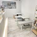 Galaxy The Pastry Kitchen | Product Seen: [Haru Bench - Cushioned Seat/Wood Leg - W1100, Campus Stool & Terrazzo x Carrie Side Table]